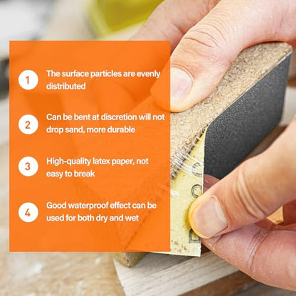 KENDO Sandpaper Assortment 24 PCS,12 Grits 120-3000,Wet Dry Sanding Sheets - style: WDS-24PCS