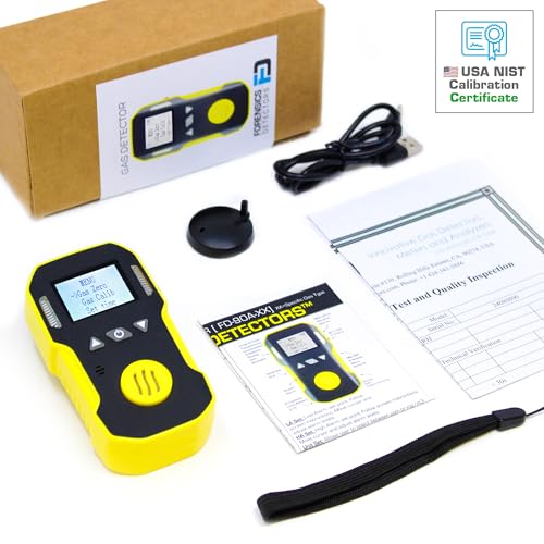 Formaldehyde Detector (HCHO) by Forensics | USA NIST Calibration & Certificate | USB Recharge | Sound, Light and Vibration Alarms | 0-10ppm HCHO |