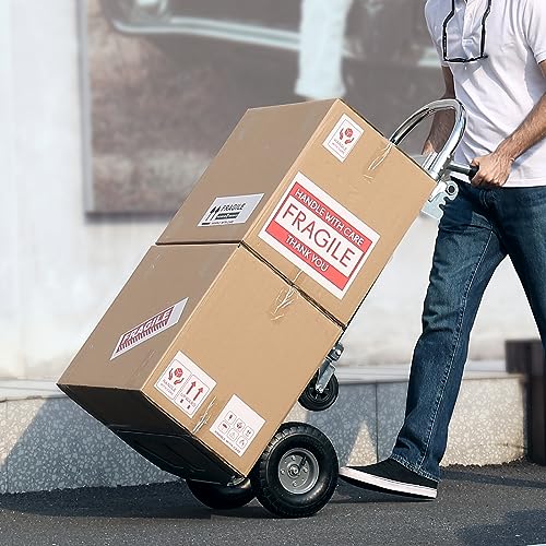 VEVOR Aluminum Truck, 2 in 1, 800 lbs Load Capacity, Heavy Duty Industrial Convertible Folding Hand Truck and Dolly, Utility Cart Converts from Hand Truck to Platform Cart with Rubber Wheels - size: 800 lbs