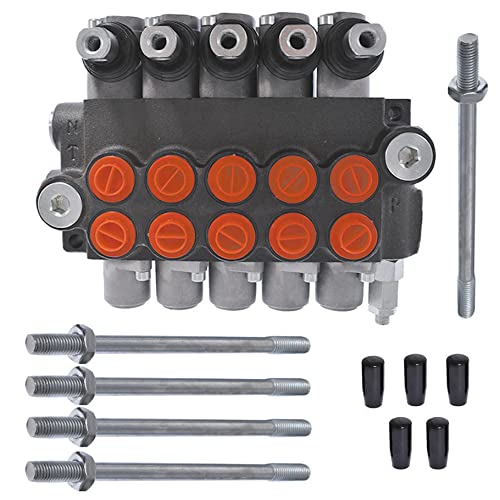 5 Spool 11GPM Hydraulic Directional Control Valve, 3625PSI SAE Ports