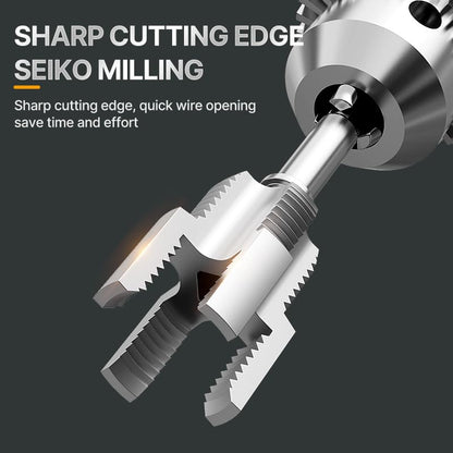 HUHAO Integrated Internal & External Pipe Threading Tool with 1/2'' & 3/4'' Dies, Electric Drill Compatible 2 in 1 Pvc Pipe Threader Kit, Dual-Function Pipe Thread Cutting Tool,3/4" - size: 1pc(3/4")