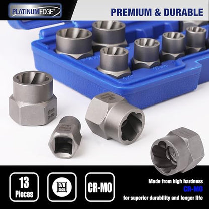 PLATINUMEDGE 13 Pieces Impact Bolt & Nut Remover Set