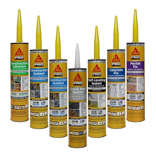 SIKA Sikaflex Self-Leveling Sealant, Gray Polyurethane, Fast Curing, for Concrete Expansion Joints, Waterproof, Paintable, Fills Cracks up to 1.5 in., 10.1 fl. oz Cartridge - color: Gray, size: 10.1 fl. oz (Pack of 1)
