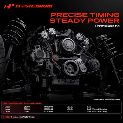 A-Premium Engine Timing Belt Kit with Water Pump Compatible with Lexus