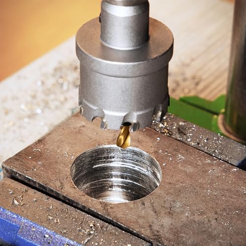 HUHAO TCT Hole Saw Kit 13/16"(21mm),Heavy Duty Tungsten Carbide Tipped Hole Drill Bit with Titanium-Plated Pilot Drill bit,Tipped Hole Cutters for Hard Metal,Alloy,Stainless Steel, Plastic,Iron - size: 13/16"(21mm)