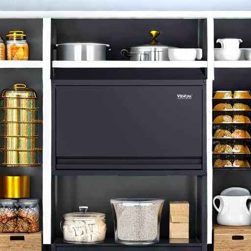 VEVOR Metal Storage Cabinet, 120lbs Load Capacity per Shelf, 20'' Tall Wall-Mounted Powder-Coating Steel Garage Cabinet with Adjustable Shelf, Press to Close & Open Door Perfect for Office Garage Tool - size: Flip up 20"