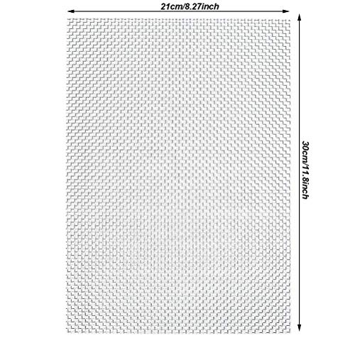 TIMESETL 3 Pcs Stainless Steel Woven Wire 8 Mesh - 12" x 8"(30x21cm) Garden Fence BBQ Wire Mesh Window Screen Mesh - size: 12" x 8" 8 Mesh