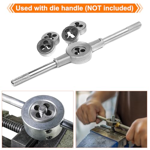 HARFINGTON Round Threading Die M20 x 0.5 Metric Thread 38mm OD Adjustable Right Hand High-Speed Steel (HSS) Round Die Screw Thread Cutting Die for Thread Repair - size: M20 x 0.5