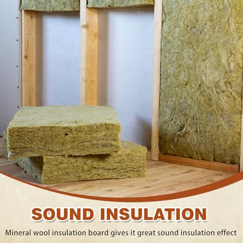 GlikCeil 4 Pcs Mineral Wool Insulation Board, 24"X 24" X 1.6", Acoustic
