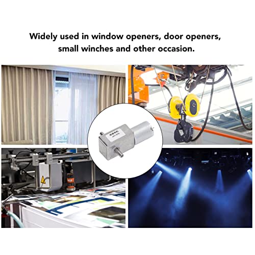 DC 12V Gear Motor, Gear Motor with 12mm Double Shaft Self Locking Reversible High Torsion Speed Reduction, for Remote Controlled Curtains, for BBQ Grills (18RPM) - style: 18RPM