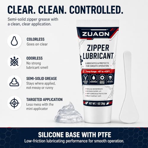 2oz Zipper Lubricant Metal Plastic Nylon Zippers Marine Zipper Lube - size: 2 OZ