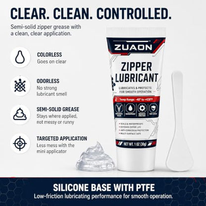 2oz Zipper Lubricant Metal Plastic Nylon Zippers Marine Zipper Lube - size: 2 OZ