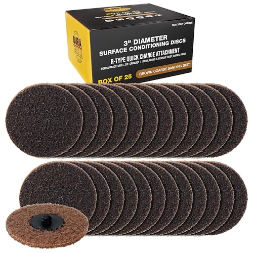 Dura-Gold 3" Surface Conditioning Discs Brown Coarse Sanding Grit Box of 25 - style: Course