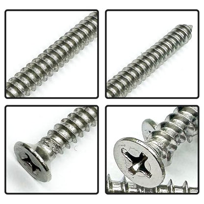 5 x 12mm Screw, Flat Head, Phillips Drive, Self Drilling, 304 Stainless Steel Drywall Wood Screws 100Pcs - size: 5 x 12mm