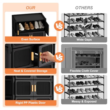 5-Tier Shoe Cabinet, 20-Pair Storage for Entryway - size: 5-Tier
