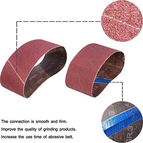 Tonmp 15 PCS 3 inch x 18 inch Sanding Belts - 5 Each of 40 80 120 Grit Aluminum Oxide Sanding Belts For Belt sander (3x18 inch) - size: 3x18 inch