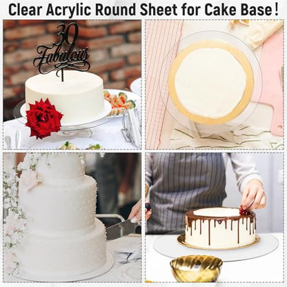 Pushglossy Large Round Acrylic Sheet Clear Circle Board, 1/4" X 24" - size: 1/4" X 24"