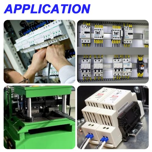 Aluminum DIN Rails, 25CM /9.8 inches, 35mm Wide, 7.5mm High Top Hat Slotted DIN Rail with RoHS (10 Pack, Silver) - color: 25cm