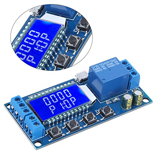 Oumefar Timer Delay Relay XY-LJ02 Cycle Trigger Delay Timer Switch Circuit Electronic Relay Module with LCD Display, 12V Timer Relay Delay Controller Module Support Micro USB 5V Input