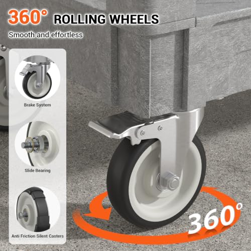 Utility Rolling Storage Cart, 40 x 17 Inch, 550 Lbs Capacity, Grey - color: Gray, size: 40 × 17 Inch