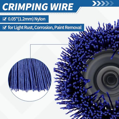 3Pack Wire Brush for Drill Set with 1/4" Hex Shank, 80-240 Grit