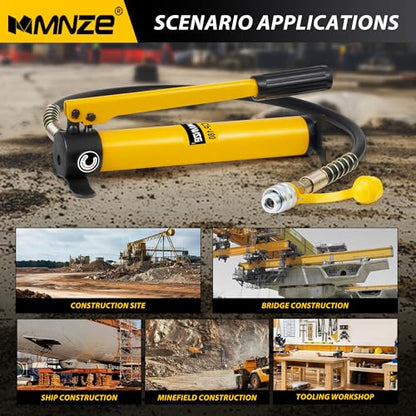 Hydraulic Hand Pump CP-180 High Pressure Portable Manual Hydraulic Pump Hydraulic Lifting Cylinder Jack Pump - size: CP-180 without oil gauge