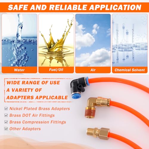 Air Line Kit for Air Spring Bag Suspension with Fittings - size: 9 PCS