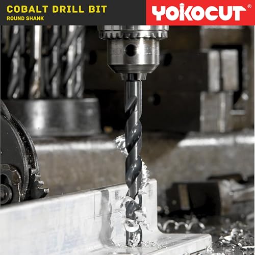 1/16 Inch Cobalt Drill Bit 10PCS | High Speed Steel | Drill Bit for Stainless Steel and Hardened Metal | HSS M35 Titanium Aluminum Nitride Coating - size: 1/16 Inch