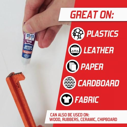 Loctite Super Glue Plastics Bonding System, Clear, 0.21 fl oz Kit, 1 Pack - size: 1-0.14 oz Activator Stick + 1-0.07 oz Glue Tube