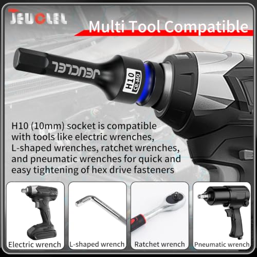 10mm Hex Impact Bit Socket, H10 1/2" Drive Allen Socket, Cr-Mo - size: 1PC | H10 10MM