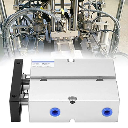30mm Air Cylinder TN25 Dual Shaft Rod Double Acting Pneumatic Air Cylinder Bore 25mm/1in 0.1-0.9MPa Maximum Stroke 200mm Pneumatic Cylinder Cylinder - size: 30mm
