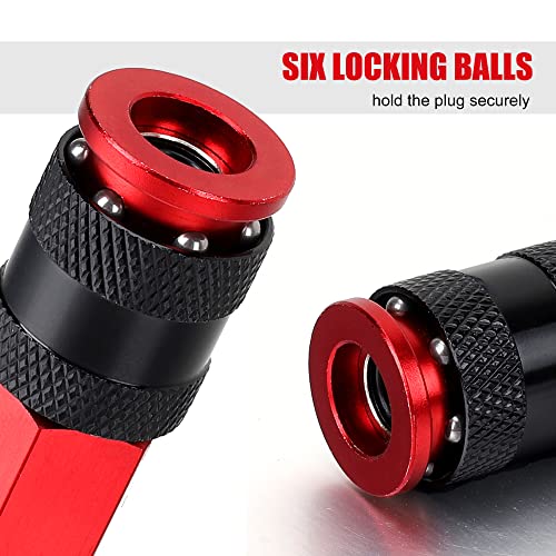 Aluminum Air Fittings, 1/4" NPT, 25 Pieces, Red - color: Red, size: 25 Pieces