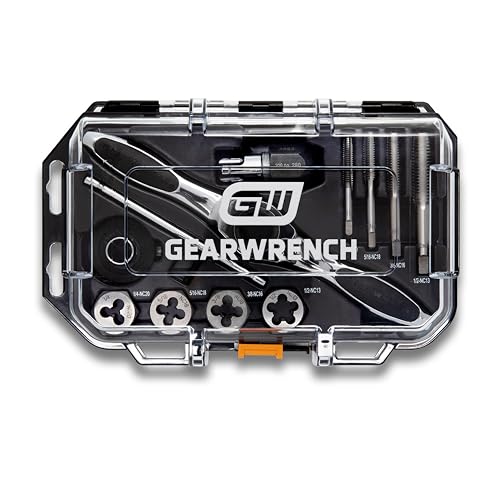 GEARWRENCH 13 Piece SAE Ratcheting Tap & Die Set | 82817 - style: 13 Piece SAE