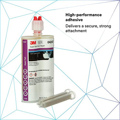 3M Super Fast Plastic Repair Adhesive, 04248, Black, 200 mL Cartridge - size: 200 mL