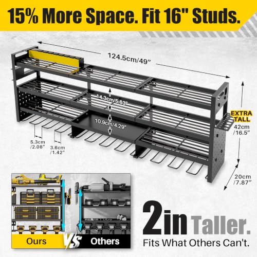 Large 49''Wide Power Tool Organizer Wall Mount, Charging Station - size: 49''Width (POWER STATION)