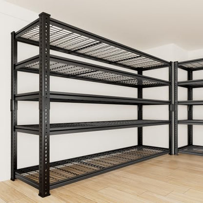 ROOMTEC Garage Shelving, 3300 LBS Capacity Storage Shelves Heavy Duty, 5 Tier Adjustable Metal Organizer Wire Rack, 60"W x 24"D x 78"H Utility Shelf Unit for Kitchen Pantry (1, 60" W x 24" Dx 78" H) - size: 5 Tier 60"W x 24"D x 78"H