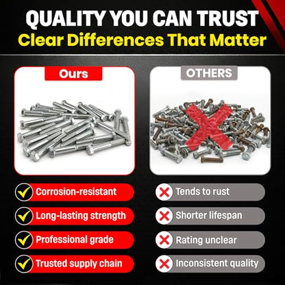 Chenango Supply 3/8-16 x 2-1/2" Stainless Steel Hex Head Bolts - size: 3/8-16 X 2-1/2"