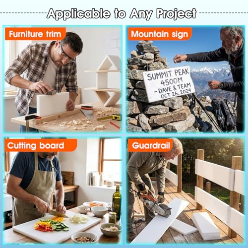 Hdpe Sheet 5/16 Inch Thick, 3" x 12" High Density Polyethylene Board, Thick Plastic Sheet for Craft, Plastic Cutting Board, Heavy Duty Industry - size: 3" X 12", style: 5/16" Thick