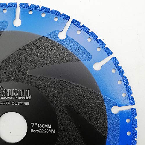 SHDIATOOL 7 Inch Metal Cutting Diamond Blade All Purpose Cut Off Wheel for Rebar Sheet Metal Angle Iron Stainless Steel - size: 7 Inch