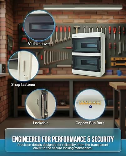 Circuit Breaker Box, IP66 Distribution Protection Box (AT-26 Way-H) - size: 26 - 11.6x15.4x5.1 INCH