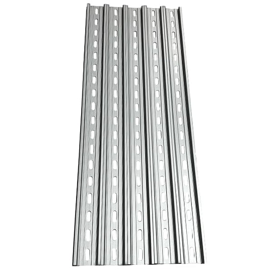 International Connector T&G 5 Pieces DIN Rail Slotted Aluminum RoHS 35mm Wide 7.5mm High (18") - size: 18"