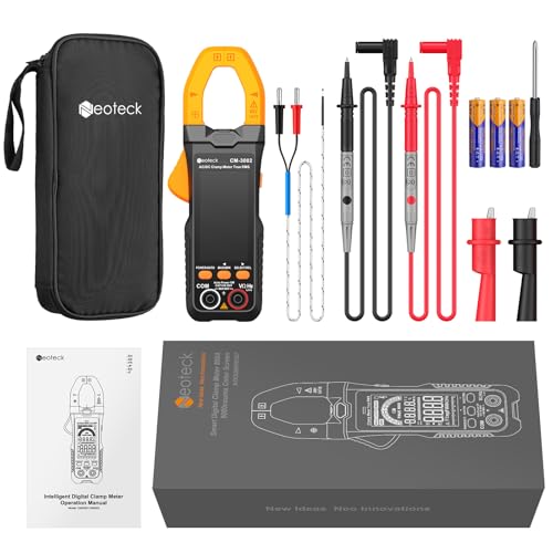 Neoteck Clamp Meter 6000 Counts Clamp Multimeter 800A AC/DC Current Voltage