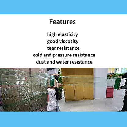 Green Plastic Wrap Stretch Film 12”×1000ft 80 Gauge Industrial Moving Wrap - color: Green 1