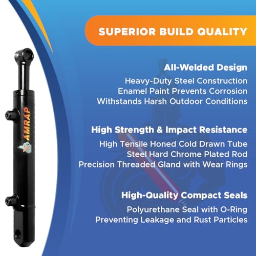 2x24 Hydraulic Cylinder - 2" Bore, 24" Stroke Double Acting Welded Tang Universal Hydraulic Cylinder (2x24) - size: 2x24
