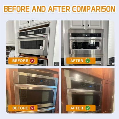 2Pcs 304 Brushed Stainless Steel Sheet Gap Filler, Metal Trim Strip for Wall Oven/Microwave Combo/Range/Cooktop, Self-Adhesive Gap Cover, 30 Inches Long, 3 Inches Wide - size: 3'' Wide