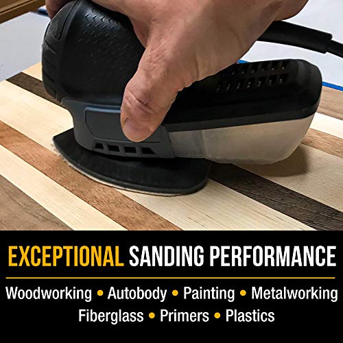 Dura-Gold Mouse Detail Sander Sandpaper Sanding Sheets, 5 Hole, 1500 Grit - size: 1500-Grit