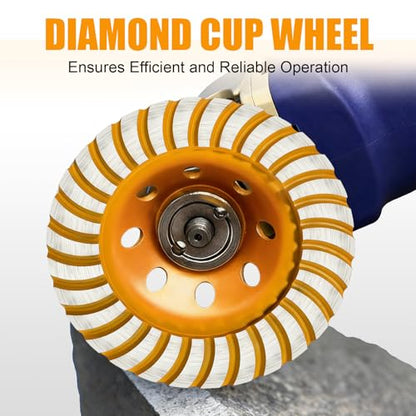 4.5” Turbo Diamond Grinding Cup Wheel, Concrete Grinding Wheel - style: Segment Turbo