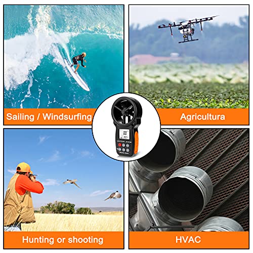 Handheld Anemometer with Barometric Altimeter,HVAC Pressure w/Data Logging - color: AP-007-WM Barometer