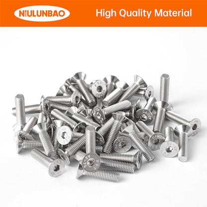 M6-1.0 x 100mm Flat Head Hex Socket Cap Screws Countersunk Bolts, 304 Stainless Steel, Metric Allen Socket Drive, Fully Threaded, Bright Finish, 10PCS - size: M6-1.0 x 100mm(10PCS)