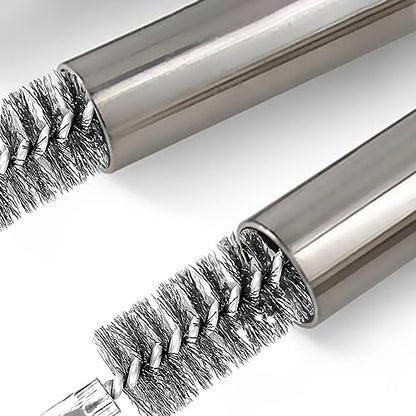 5Pcs 5/16" Stainless Steel Wire Bore Brush for Power Drill Cleaning - size: 8mm | 5/16"